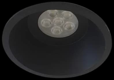 Foco embutido retraído metal negro corte Ø 9 cm GU10 - MUFO0087