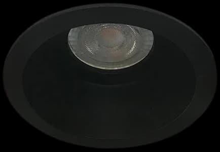 Foco embutido retraído metal negro Ø8,9 cm GU10 - MUFO0115