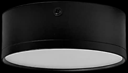 Foco metal negro sobrepuesto Ø 12x4,8 cm LED 12W IP44 - MUFO0113