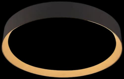 Plafón aluminio negro difusor acrílico Ø40 cm LED 30W - OYPL0020