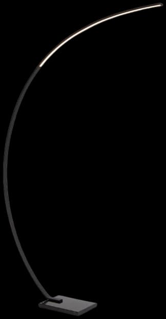 Lámpara de pie arco metal mármol negro 15W 2700K LED - LULP0098