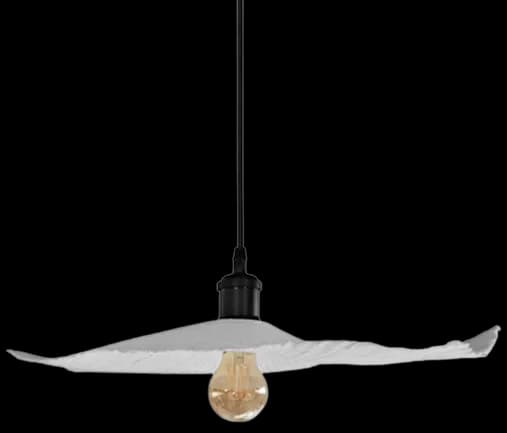 Lámpara colgante fibra prensada blanco Ø41x7cm E27 - OPLC0003