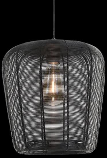 Lámpara colgante metal negro Ø28 cm E27 - LLLC0433