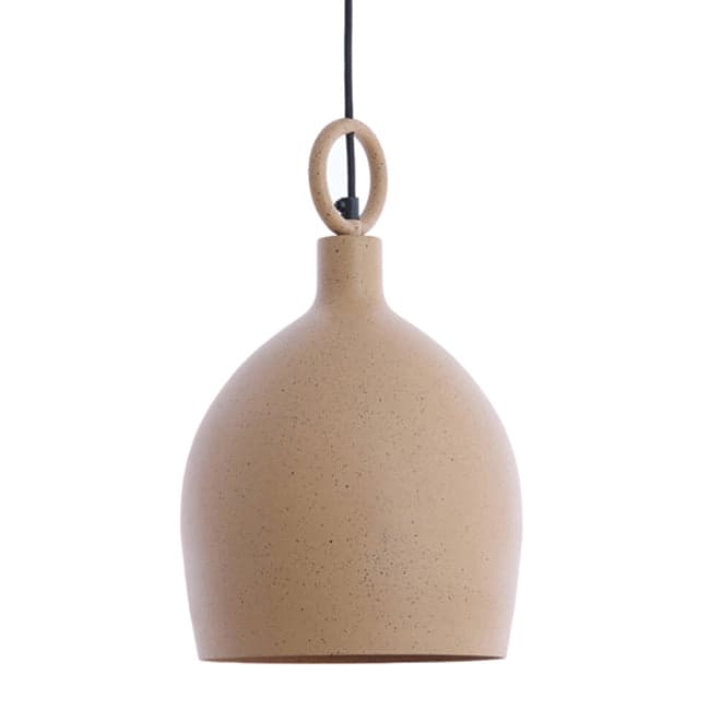 Lámpara colgante metal tierra marrón claro moteado Ø24x39cm E27 - LLLC0584