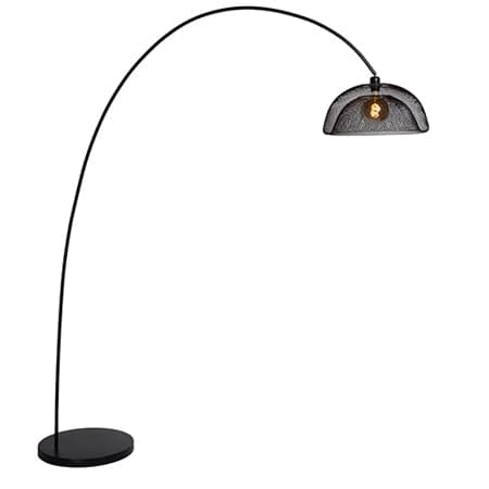 Lámpara de pie metal negro arco Ø 46x2,00 cm E27 - LULP0025