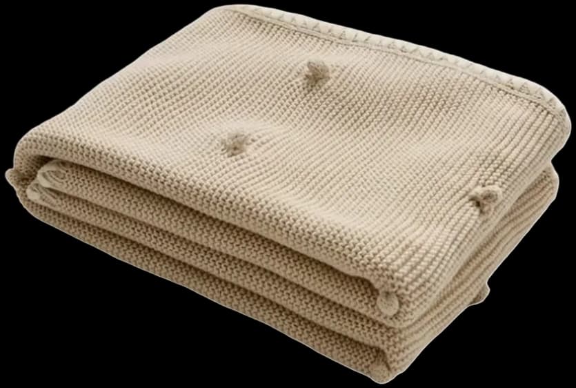 Manta tejida Stitching - Beige