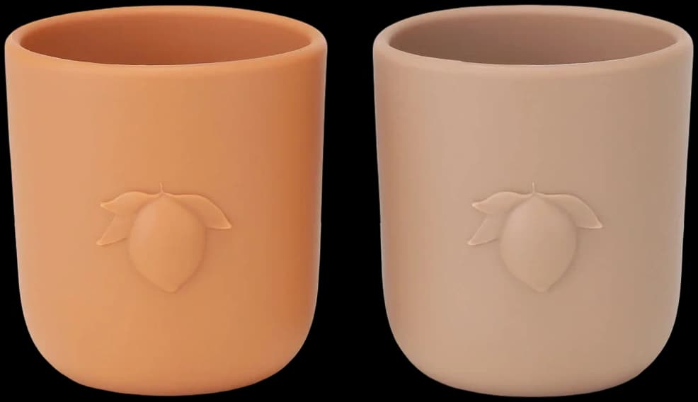 Set 2 Lemon Cups - Blush/Terracotta Red