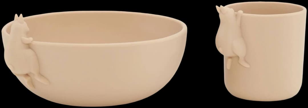 Set para comer Bunny Bowl & Cup - Blush