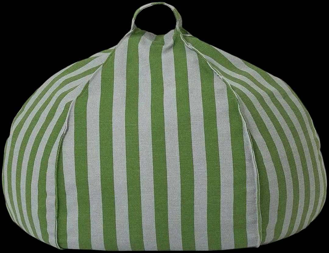 Pouf redondo vibes - Green blue stripes