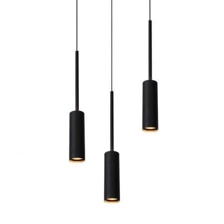 Lámpara colgante metal negro Ø 26 cm LED 3 luces 21W - LULC0119
