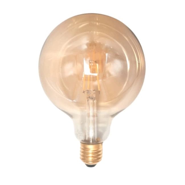 Ampolleta led vintage vidrio ámbar 6W G125 - PZAM0017