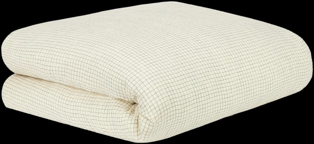 Funda nórdica Cama Wabi Sabi (Doble gasa algodón lavado) - Blue Grid
