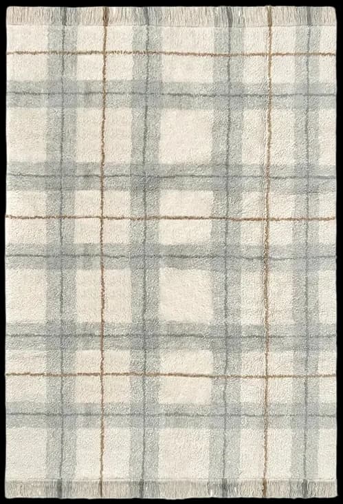 Alfombra lavable Tartan - Blue sage