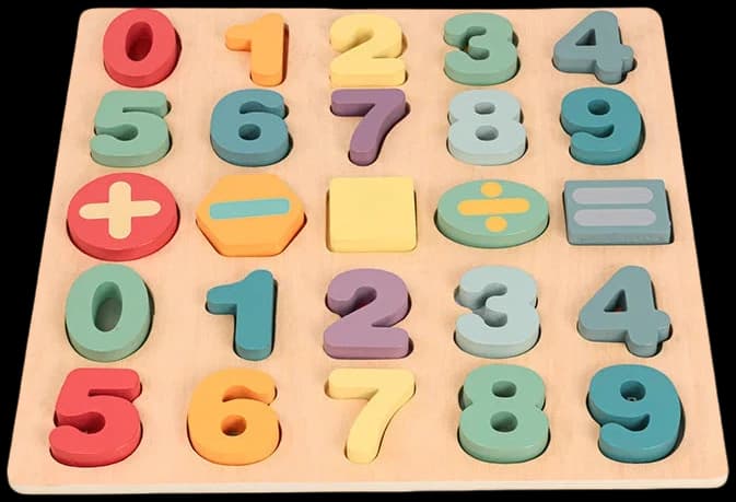 Puzzle de números madera