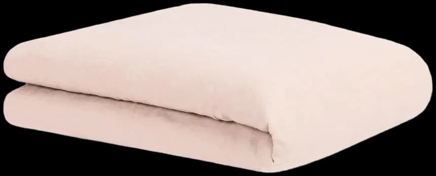 Funda nórdica infantil en lino francés y algodón orgánico lavado L1N0 - Mauve Pink