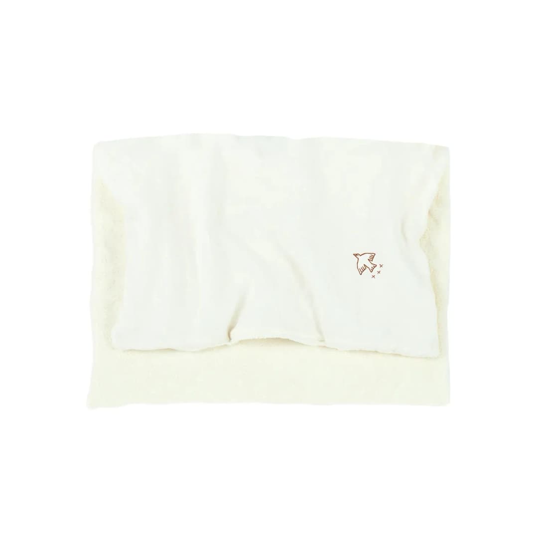 Manta Invierno L1NO lino frances bordada - Off White