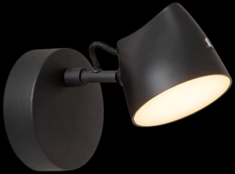 Aplique metal negro dimeable Ø10x16,4x16,5 cm 8W - LUAP0164