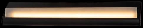 Apliqué metal vidrio negro 45x10.2 cm LED 8W - LUAP0154