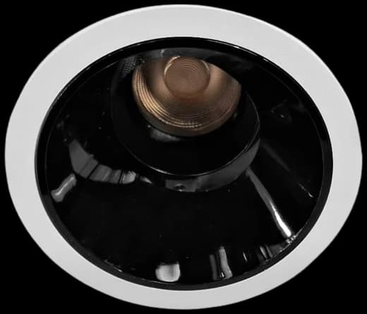 Foco embutido dimeable aluminio blanco interior negro brillante Ø 8,5 cm LED 8W - TOFO0082