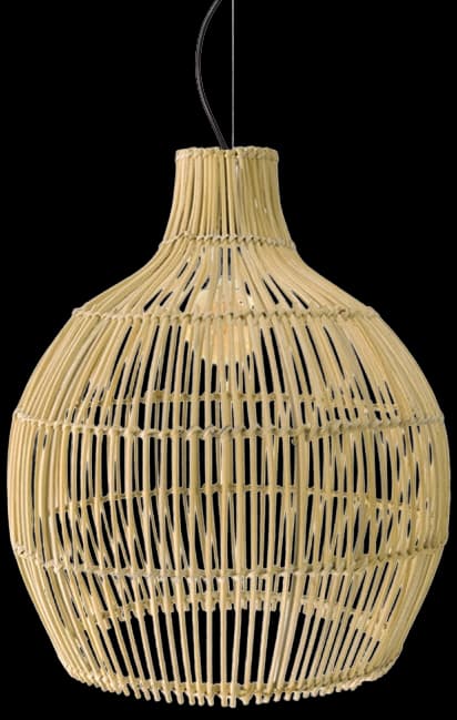 Lámpara colgante ratán natural Ø50x55 cm E27 - PLLC0027