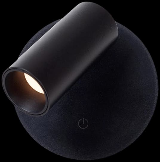 Aplique aluminio negro dimeable tactil Ø8,1x5.9x6.5 cm 2W LED - LUAP0186