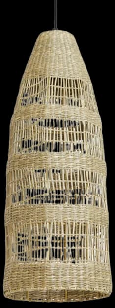 Lámpara colgante hierba de mar natural Ø20x42 cm - LLLC0553
