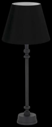 Lámpara de mesa metal negro Ø11x51 E27 - LLLS0056
