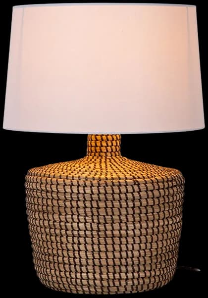 Lámpara de mesa hierba marina natural Ø35x48 cm E27 - LULS0193