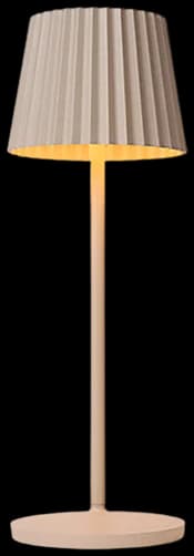 Lámpara sobremesa exterior beige recargable Ø13,5x38 cm LED 2W - LULS0185