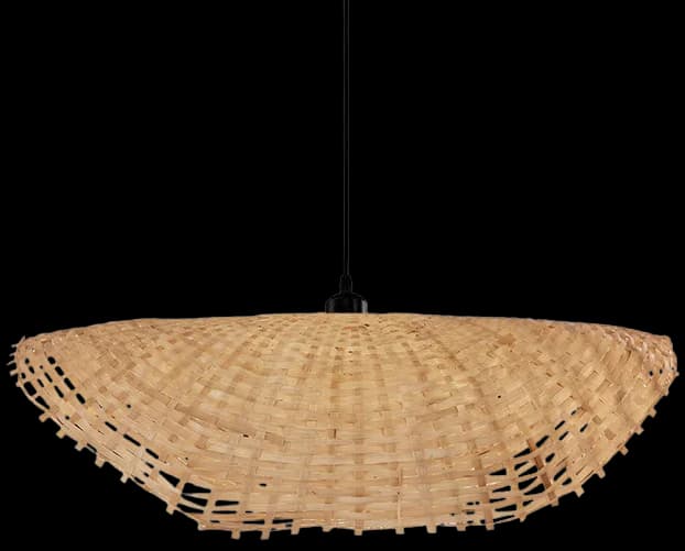 Lámpara colgante ratán natural Ø60x16 cm E27 - PLLC0034