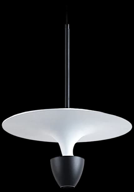 Lámpara colgante metal negro blanco Ø 26 x 35,5 cm LED 12W - ARLC0019