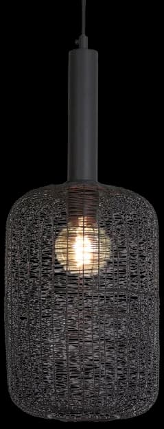 Lámpara colgante metal negro mate Ø22x55 cm E27 - LLLC0446