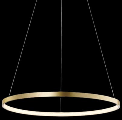 Lámpara colgante aluminio oro aro Ø 80 cm LED 48W - OYLC0004
