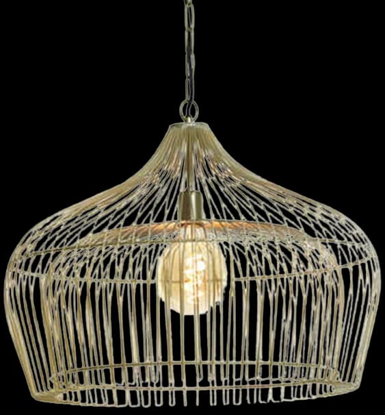 Lámpara colgante metal bronce envejecido Ø44 cm E27 - LLLC0420