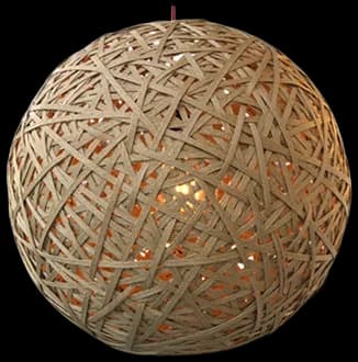 Lámpara colgante fibra de cañamo natural Ø 48 cm E27 - ITLC0006