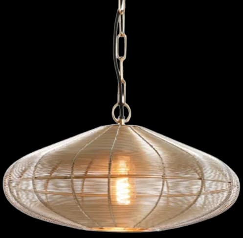 Lámpara colgante metal oro Ø40x18 cm E27 - LLLC0558