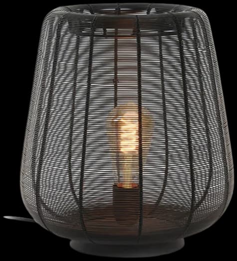 Lámpara sobremesa metal negro Ø29x31,5 cm E27 - LLLS0338
