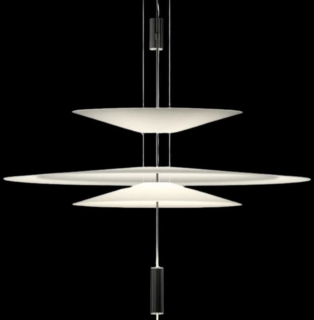Lámpara colgante PVC blanco metal negro 68 cm 2 luces LED 2x3W - LGLC0144