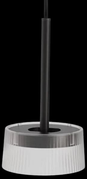 Lámpara colgante aluminio negro acrílico transparente IP54 3000K 12W LED - VKLC0009