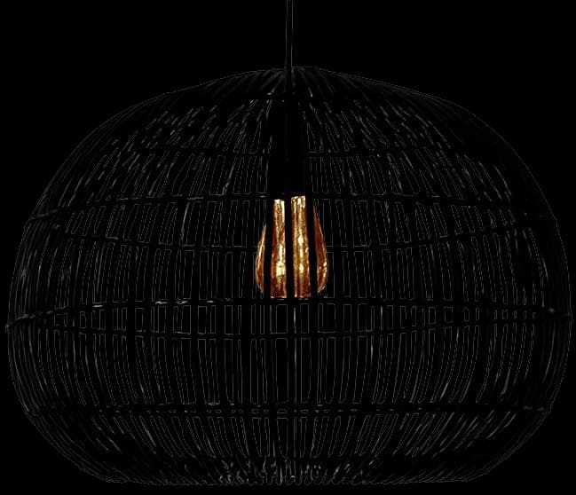 Lámpara colgante ratán Ø45x30 cm E27 - PLLC0037