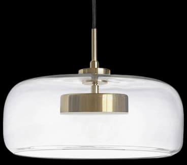 Lámpara colgante vidrio transparente metal bronce Ø32cm LED 15W - LGLC0164