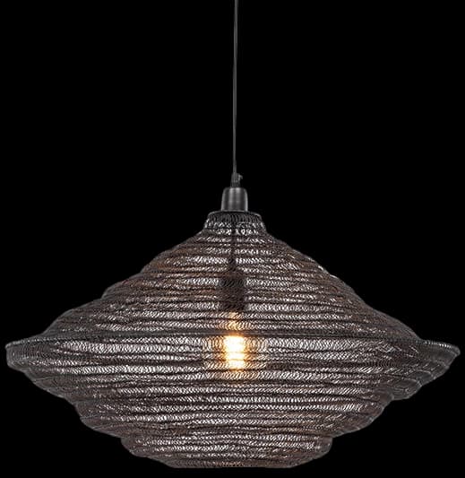 Lámpara colgante Negro metal Ø65x65x43 cm E27 - EDLC0021