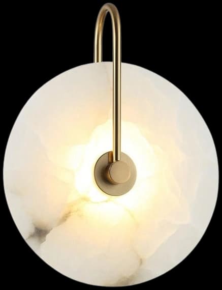 Aplique metal dorado alabastro Ø25x31,5 cm 5W 3000k LED - ONAP0067