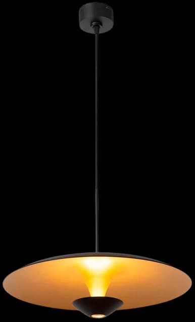 Lámpara colgante aluminio negro oro mate Ø40 cm 12W LED - LULC0327