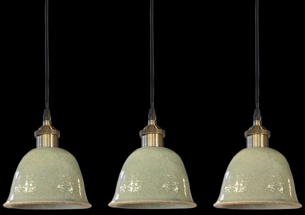Lámpara colgante cerámica gres 3 luces E27 - A pedido