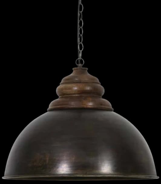 Lámpara colgante metal madera Ø52x40 cm E27 - LLLC0556