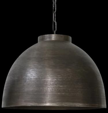 Lámpara colgante metal níquel bruto oscuro 60 cm E27 - LLLC0040
