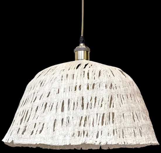 Lampara colgante papel mache Ø41x24cm E27 - OPLC0077