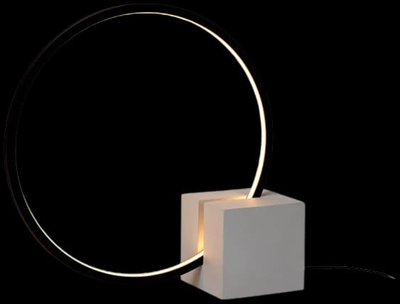Lámpara de mesa aluminio negro hormigón gris Ø32 cm 6W LED - LULS0206