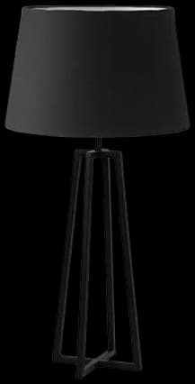 Lámpara sobremesa metal pantalla de tela negro Ø 45x81 cm E27 - LLLS0071